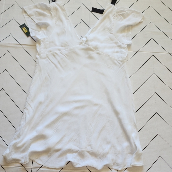 Women's Flutter Short-Sleeve Mini A-Line Dress — Wild Fable, Size XXL, White. - Picture 4 of 8
